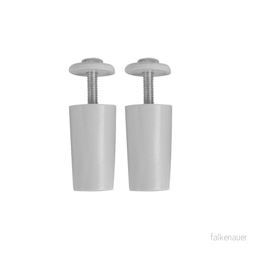Amig - 2-pack grå jalusistopp i plast Stötdämpare med M5 rostfri skruv och utomhusbricka Väderbeständig Längd: 60 mm 8413023203495
