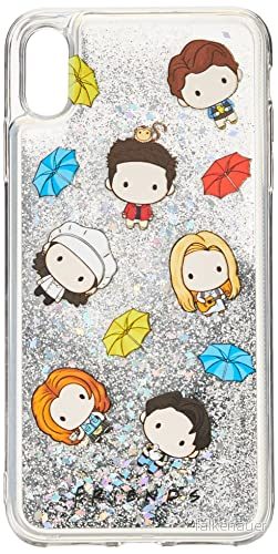 ERT GROUP mobiltelefonfodral för Apple Iphone XS Max originalt och officiellt licensierat Friends mönster 013 Vit optimalt anpassad till formen på mobiltelefonen, med glitter overflow effekt 5903932280852