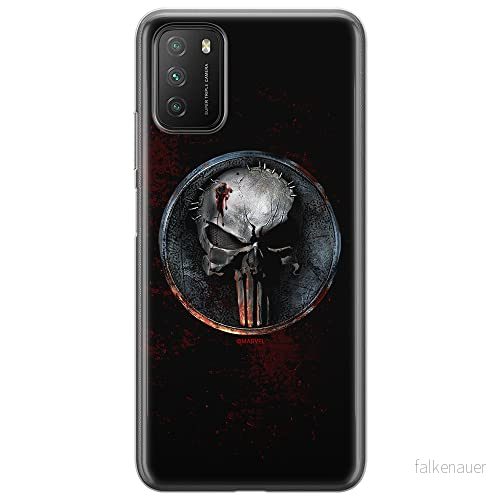 ERT GROUP mobiltelefonfodral för Xiaomi REDMI 9T originalt och officiellt licensierat Marvel mönster Punisher 004 optimalt anpassad till formen på mobiltelefonen, fodral tillverkad av TPU plast 5904805596872