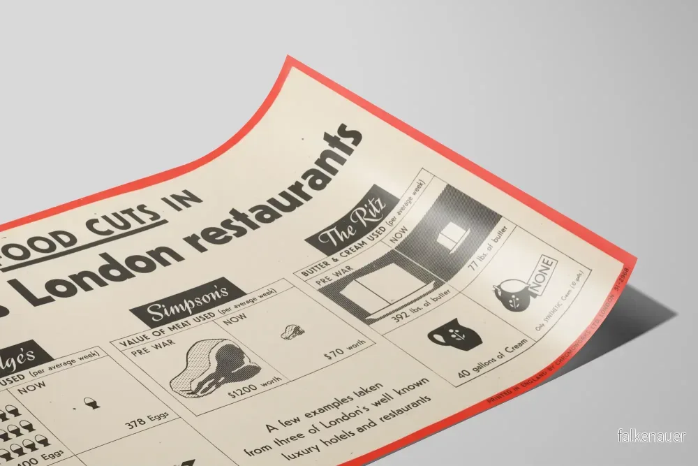 Vintageposter Food Cuts i berömda restauranger i London - Bild 2