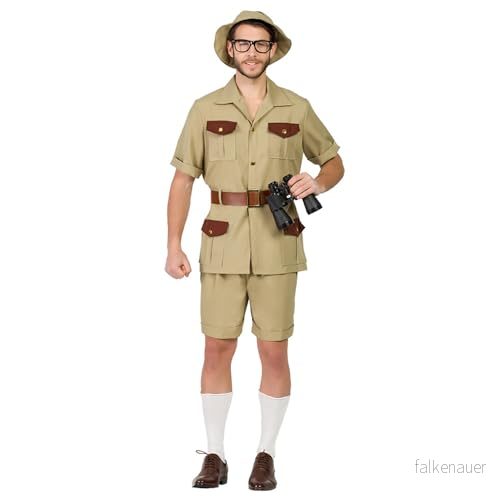 Boland Kostym safari ranger för vuxna 4 delar, karnevalkostym temafest eller karneval, djurvård 8712026840257