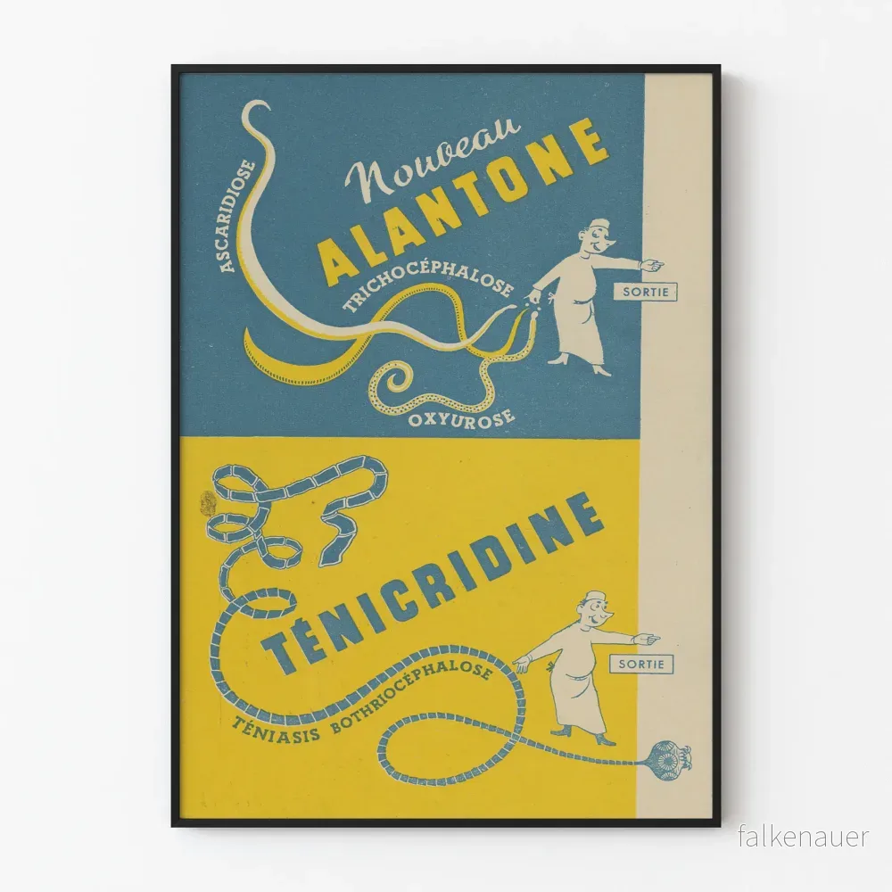 Vintage reklamposter - Ténicridine och Nya Alantone