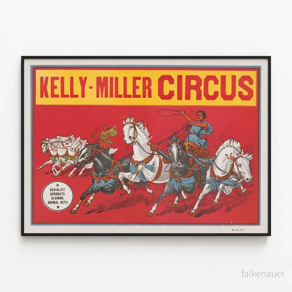 Vintageposter Kelly-Miller Circus - Väggdekoration Cirque