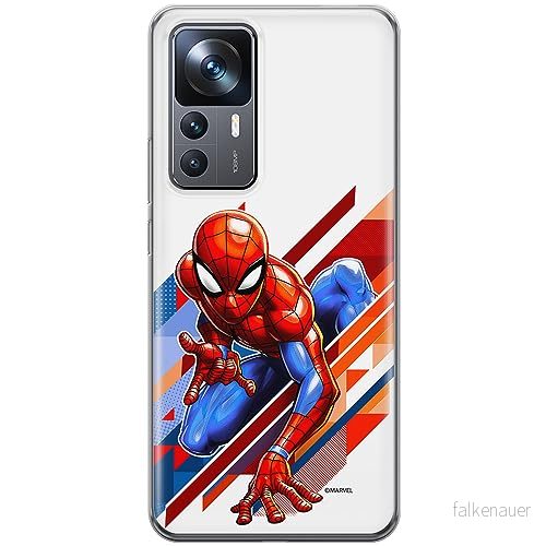 ERT GROUP mobiltelefonfodral för Xiaomi 12T/ 12T pro/ K50 Ultra originalt och officiellt licensierat Marvel mönster Spider Man 023, fodral tillverkad av TPU plast 5905511763015