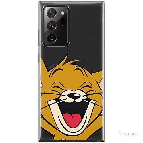 ERT GROUP mobiltelefonfodral för Samsung GALAXY NOTE 20 ULTRA originalt och officiellt licensierat Tom and Jerry mönster 003 anpassad till formen på mobiltelefonen, gedeeltelijk transparant 5903040363041