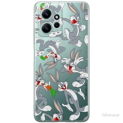 ERT GROUP mobiltelefonfodral för Xiaomi REDMI NOTE 12 4G originalt och officiellt licensierat Looney Tunes mönster Bugs 013 optimalt anpassad till formen på mobiltelefonen, gedeeltelijk transparant 5905511950231