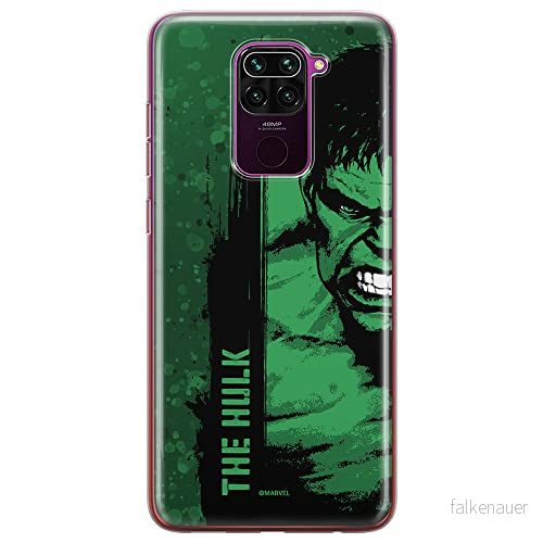 ERT GROUP mobiltelefonfodral för Xiaomi REDMI NOTE 9 originalt och officiellt licensierat Marvel mönster Hulk 001 optimalt anpassad till formen på mobiltelefonen, fodral tillverkad av TPU plast 5903040336205