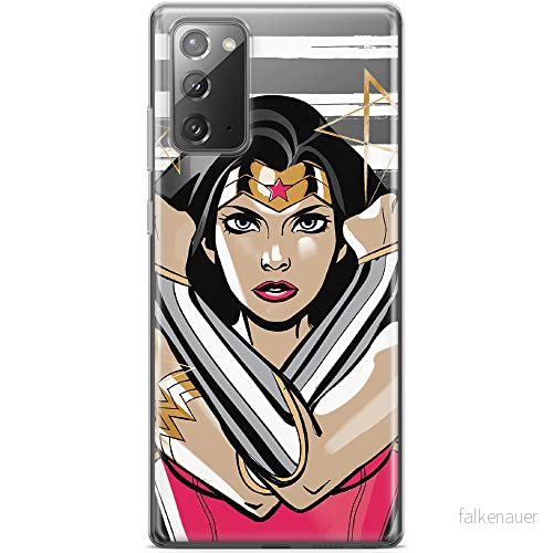 ERT GROUP mobiltelefonfodral för Samsung GALAXY NOTE 20 originalt och officiellt licensierat DC mönster Wonder Woman 003 optimalt anpassad till formen på mobiltelefonen, gedeeltelijk transparant 5903932034844