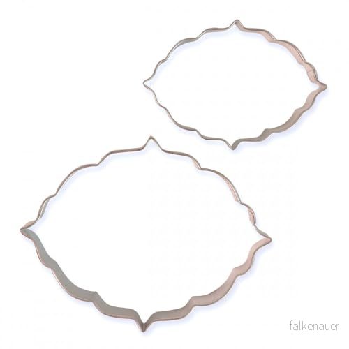 PME kak och tårtplatta skärarstil 6 set med 2, silver 5060543483369