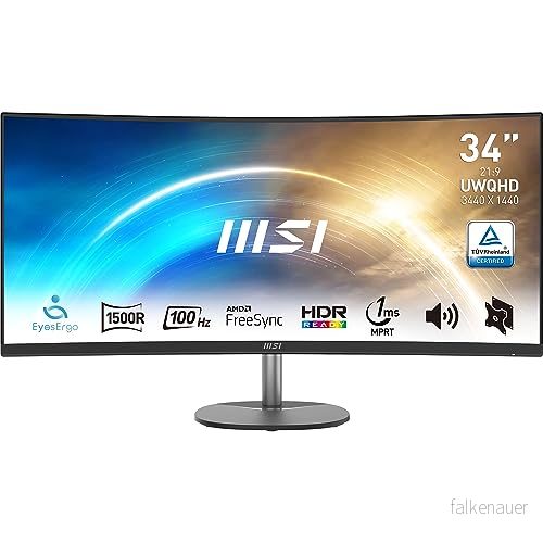 MSI 34" Curved gamingskärm PRO MP341CQ 4719072960964