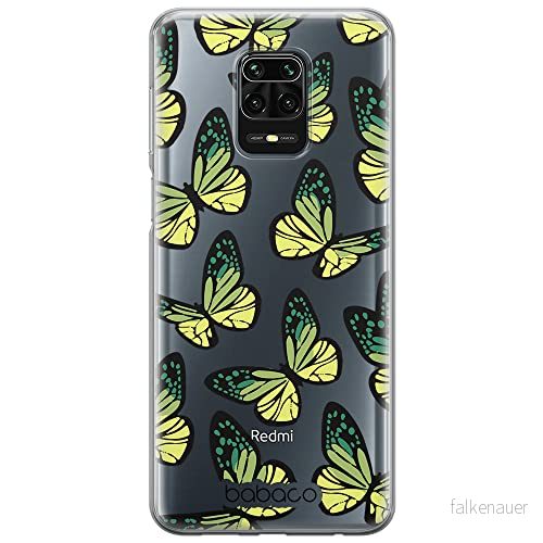 ERT GROUP mobiltelefonfodral för Xiaomi REDMI NOTE 9 PRO/ 9S originalt och officiellt licensierat Babaco mönster Butterflies 002 anpassad till formen på mobiltelefonen, gedeeltelijk transparant 5904805706868