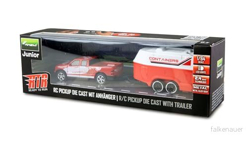 Amewi RC pickup casten fjärrstyrd med hästsläp 1:64 RTR röd barn från 6 år 4262408976363