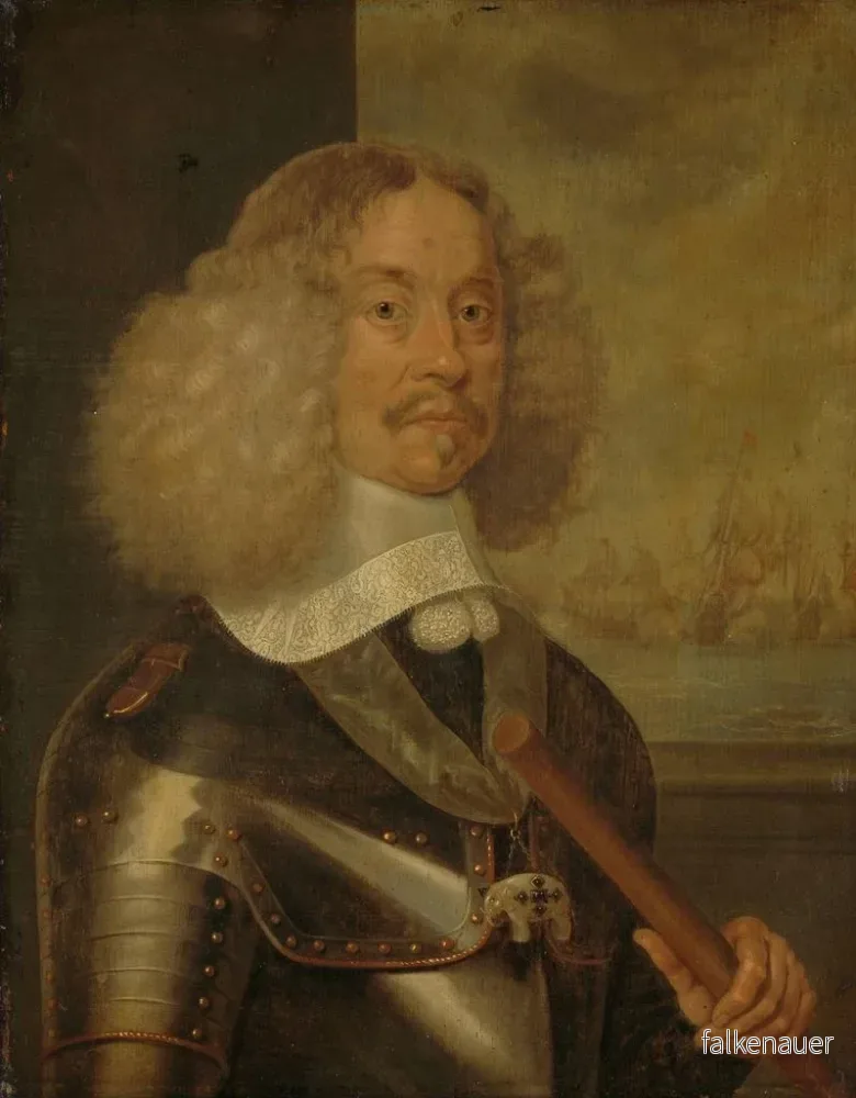 Målning Porträtt av Jacob Baron van Wassenaer Seigneur d'Obdam Viceamiral av Holland och West-Frise - Abraham van Westerveld - Bild 2