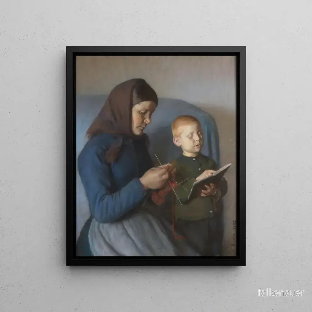 Målning La leçon est revue - Anna Ancher | Konsttryck