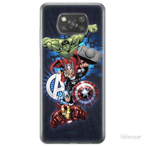 ERT GROUP mobiltelefonfodral för Xiaomi POCOPHONE X3 originalt och officiellt licensierat Marvel mönster Avengers 001 optimalt anpassad till formen på mobiltelefonen, fodral tillverkad av TPU plast 5903537122816