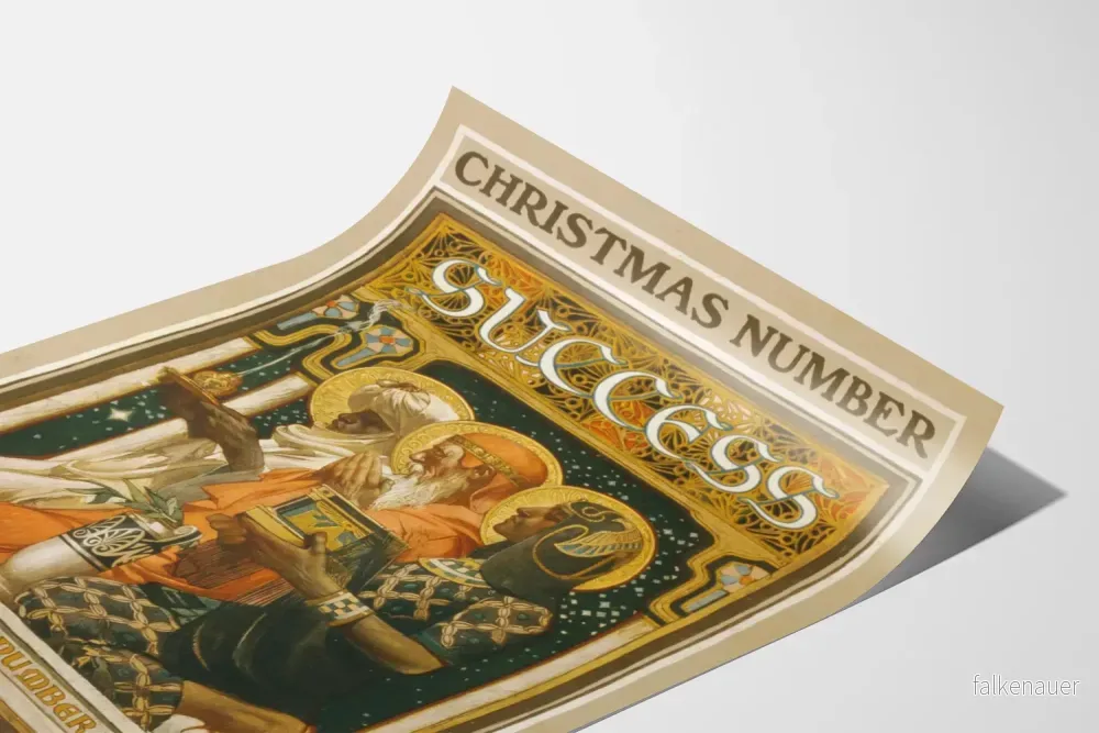 Vintage juldekoration affisch Success 1900 - Väggposter Artem Legrand - Bild 3