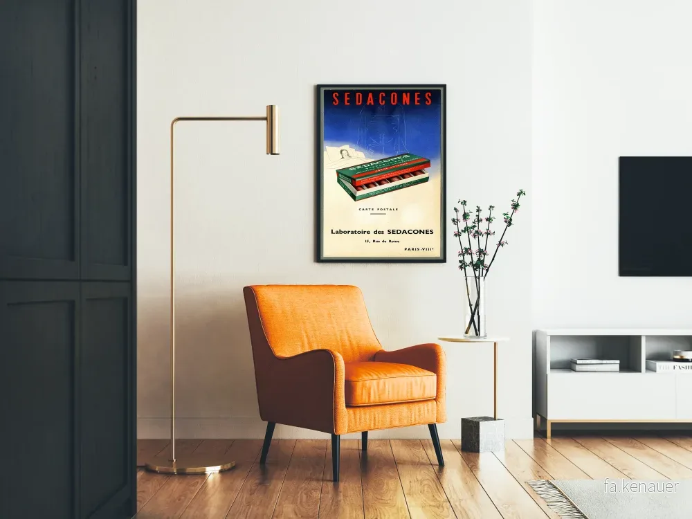 Vintageposter för Sedacones – retro medicinsk väggdekoration - Bild 2