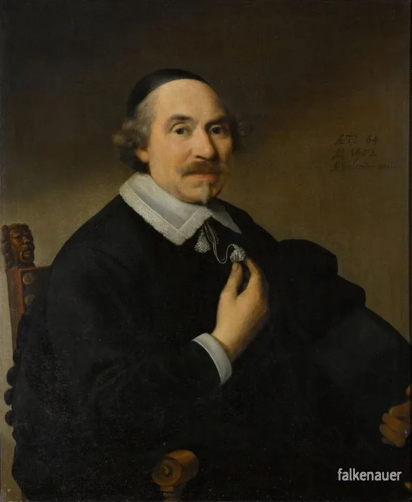 Målning porträtt av en man troligen Pieter Anthonisz van Bronckhorst 1588–1661 - Anthonie Palamedesz | Konsttryck - Bild 2