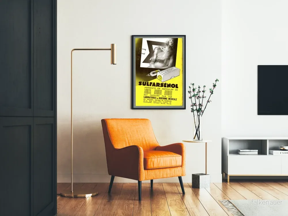 Vintage reklamposter för Sulfarsénol i ampuller - Bild 2
