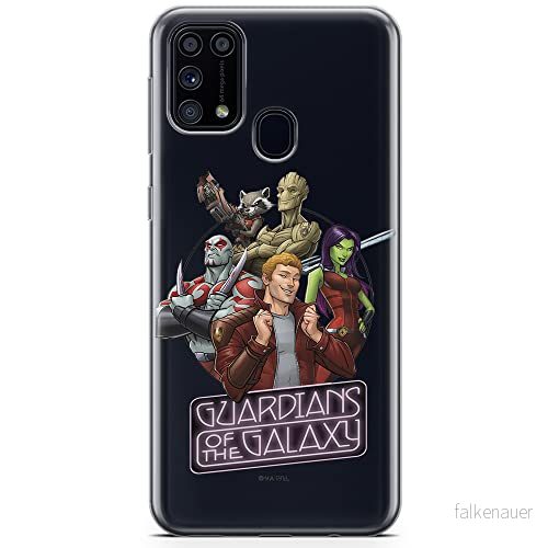 ERT GROUP mobiltelefonfodral för Samsung M31 originalt och officiellt licensierat Marvel mönster Guardians of the Galaxy 009 optimalt anpassad till formen på mobiltelefonen, gedeeltelijk transparant 5904805477706