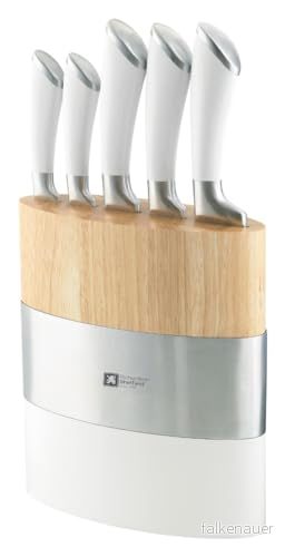 Richardson Sheffield Fusion 5 Piece Knife Set with Block White and Wood 5013314727315
