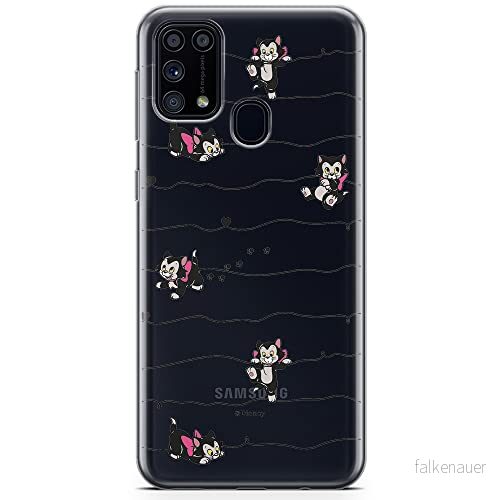 ERT GROUP mobiltelefonfodral för Samsung M31 originalt och officiellt licensierat Disney mönster Cat Figaro 001 optimalt anpassad till formen på mobiltelefonen, gedeeltelijk transparant 5904805475474