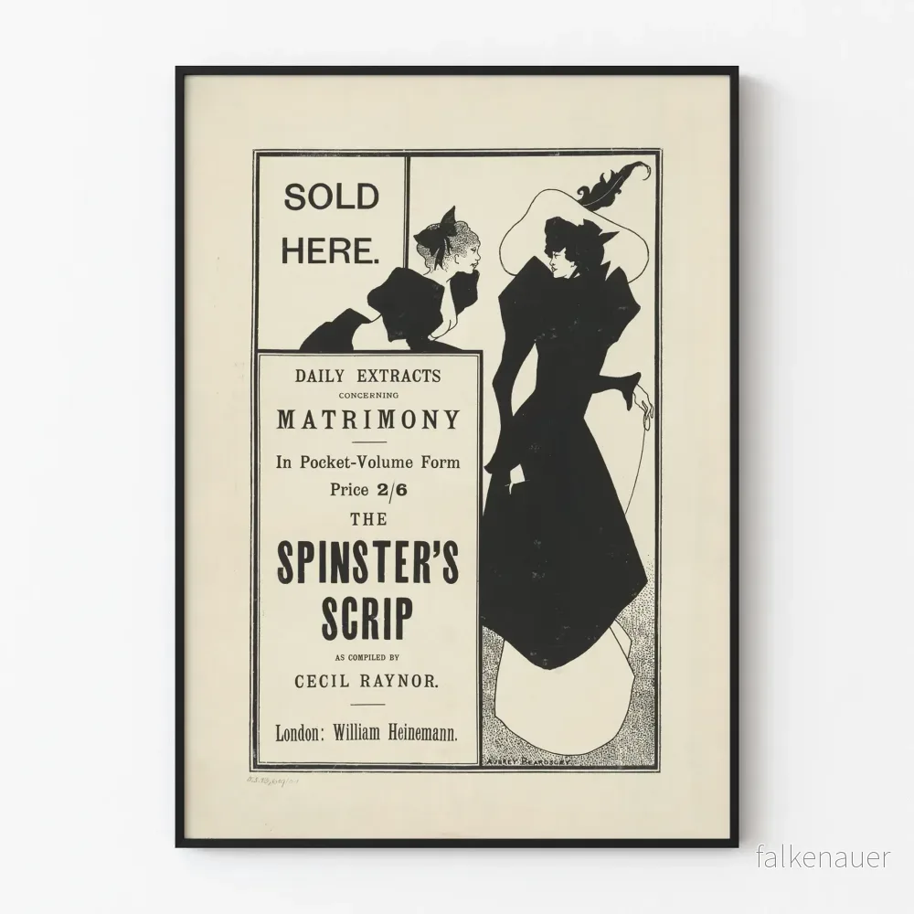 Vintageposter The Spinster's Scrip elegant väggdekoration