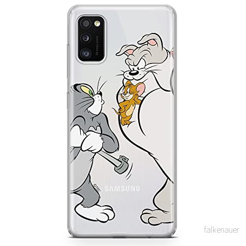 ERT GROUP mobiltelefonfodral för Samsung A41 originalt och officiellt licensierat Tom and Jerry mönster 001 optimalt anpassad till formen på mobiltelefonen, gedeeltelijk transparant 5903537534046