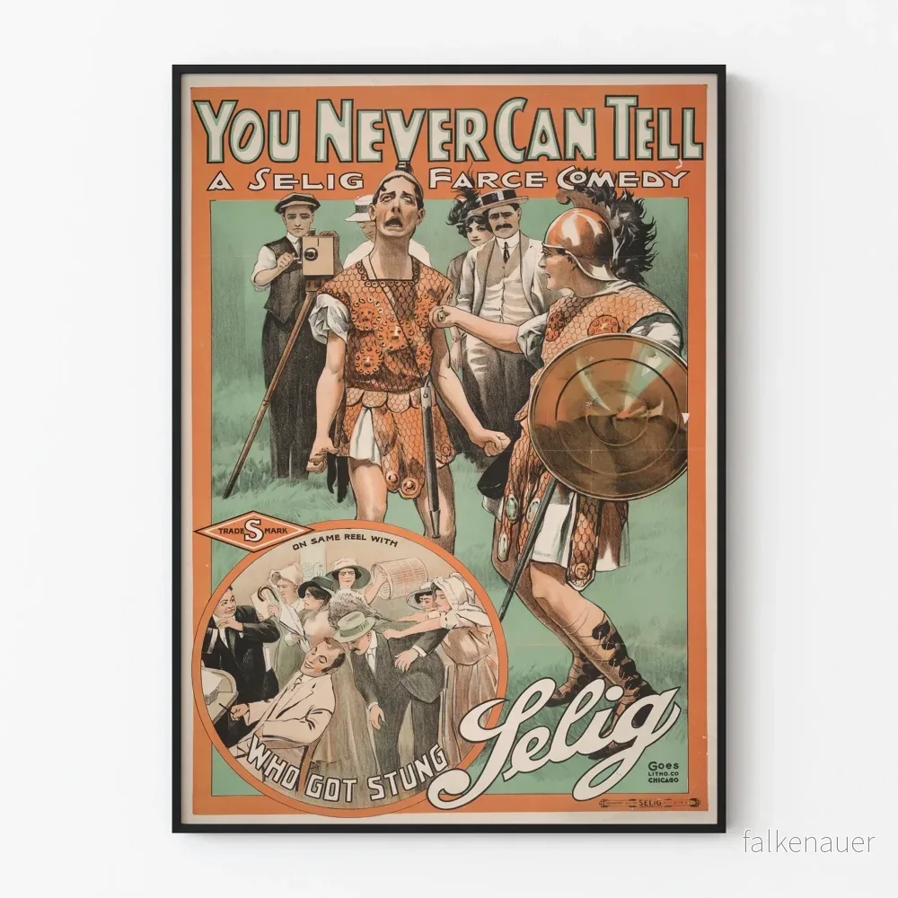 Vintageposter av Burleskkomedi You Never Can Tell