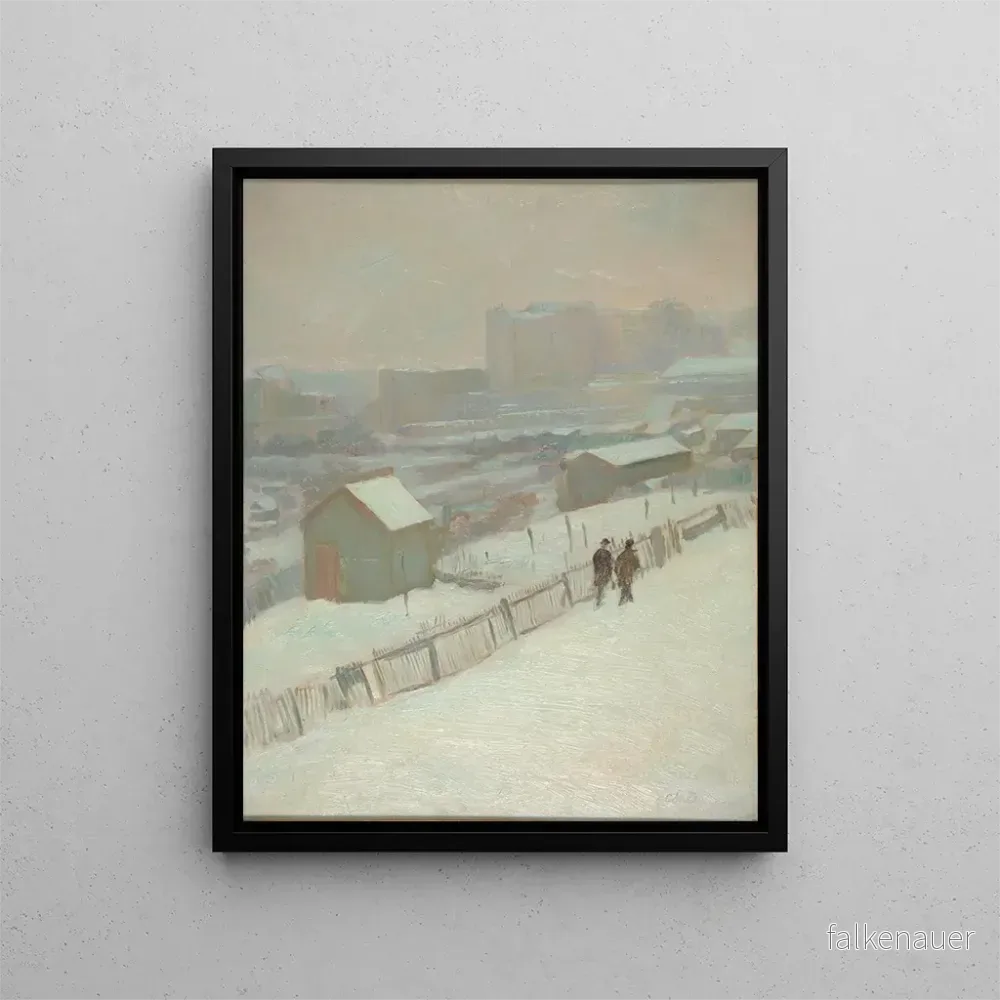 Målning La Neige à Montmartre - Charles Marie Dulac | Konsttryck