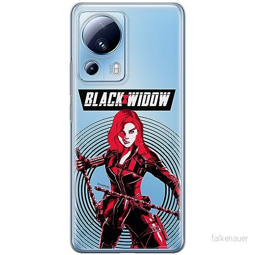 ERT GROUP mobiltelefonfodral för Xiaomi 13 LITE/CIVI 2 originalt och officiellt licensierat Marvel mönster Black Widow 008 optimalt anpassad till formen på mobiltelefonen, gedeeltelijk transparant 5905511934163