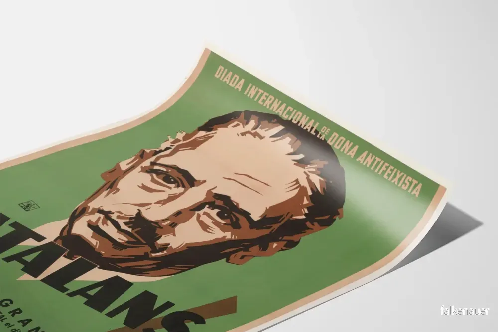 Vintage affisch för antifascistiskt katalanskt evenemang - Bild 3