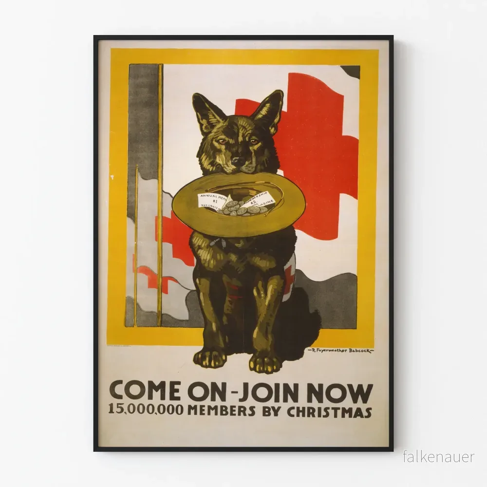 Vintageposter Come On Join Now för väggdekoration
