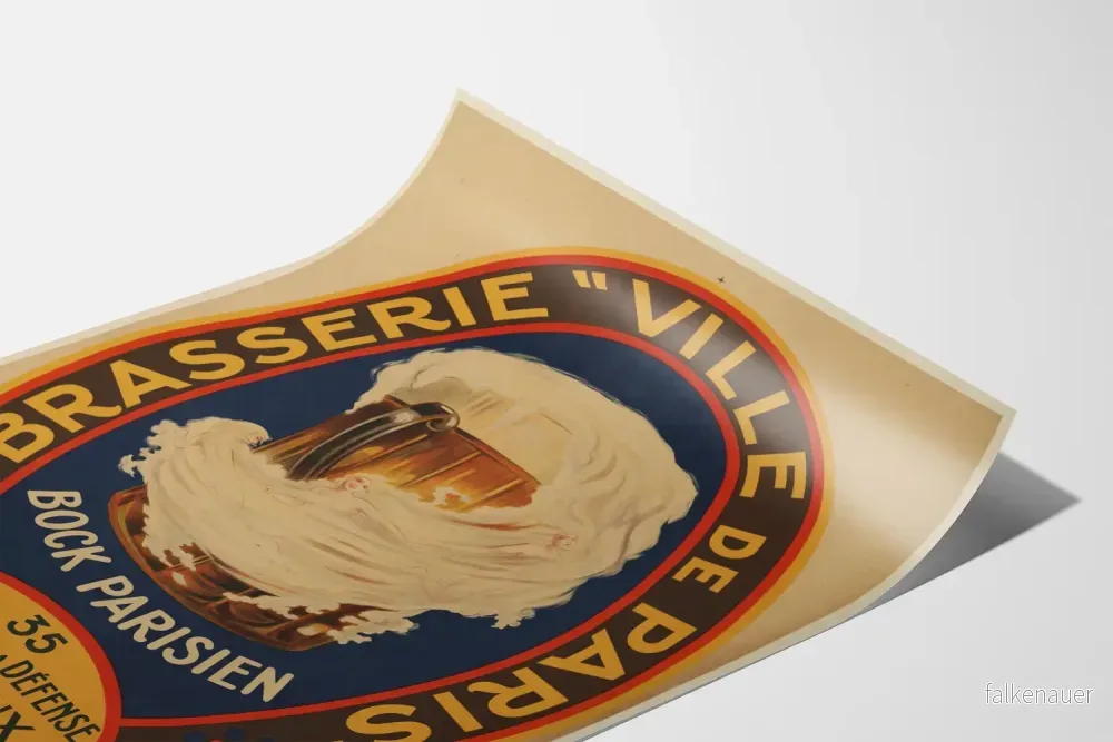 Vintageposter för Brasserie Ville de Paris - Bock Parisien - Bild 3