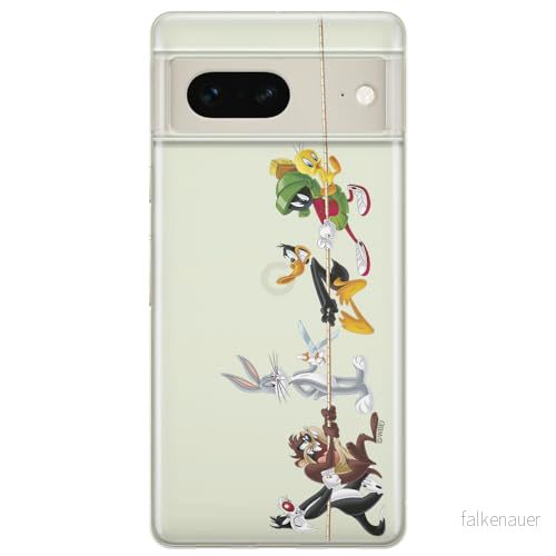 ERT GROUP mobiltelefonfodral för Google PIXEL 7 originalt och officiellt licensierat Looney Tunes mönster 009 optimalt anpassad till formen på mobiltelefonen, gedeeltelijk transparant 5905795160296