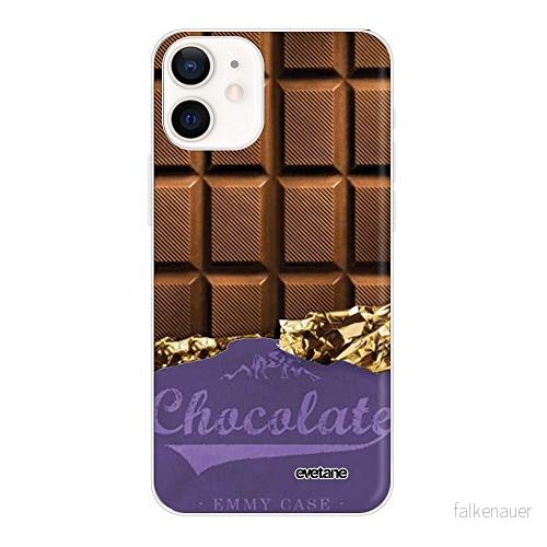 Evetane fodral kompatibel med iPhone 12 mini mjukt silikon starkt tunt skydd genomskinligt chokladmönster trendigt 3666087661250