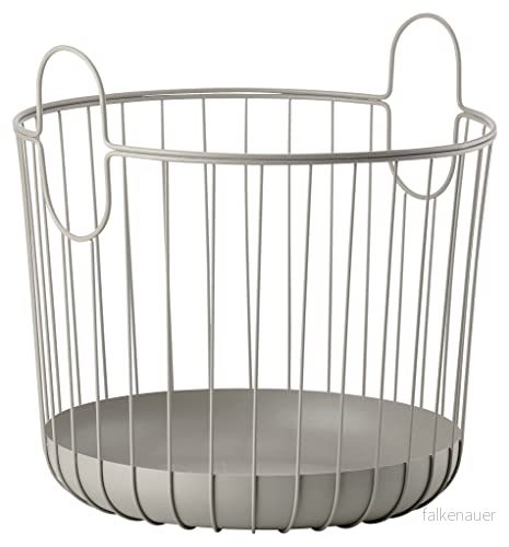 Zone Denmark Inu korg med metallhandtag, förvaringskorg, handdukskorg, gästhanddukskorg, takkorg, rund, diameter 40,6 cm, höjd 41,1 taupe (brun) 5722000105527 Zone Denmark Inu korg med metallhandtag, förvaringskorg, handdukskorg, gästhanddukskorg, takkorg, rund, diameter 40,6 cm, höjd 41,1 taupe (brun) 5722000105527