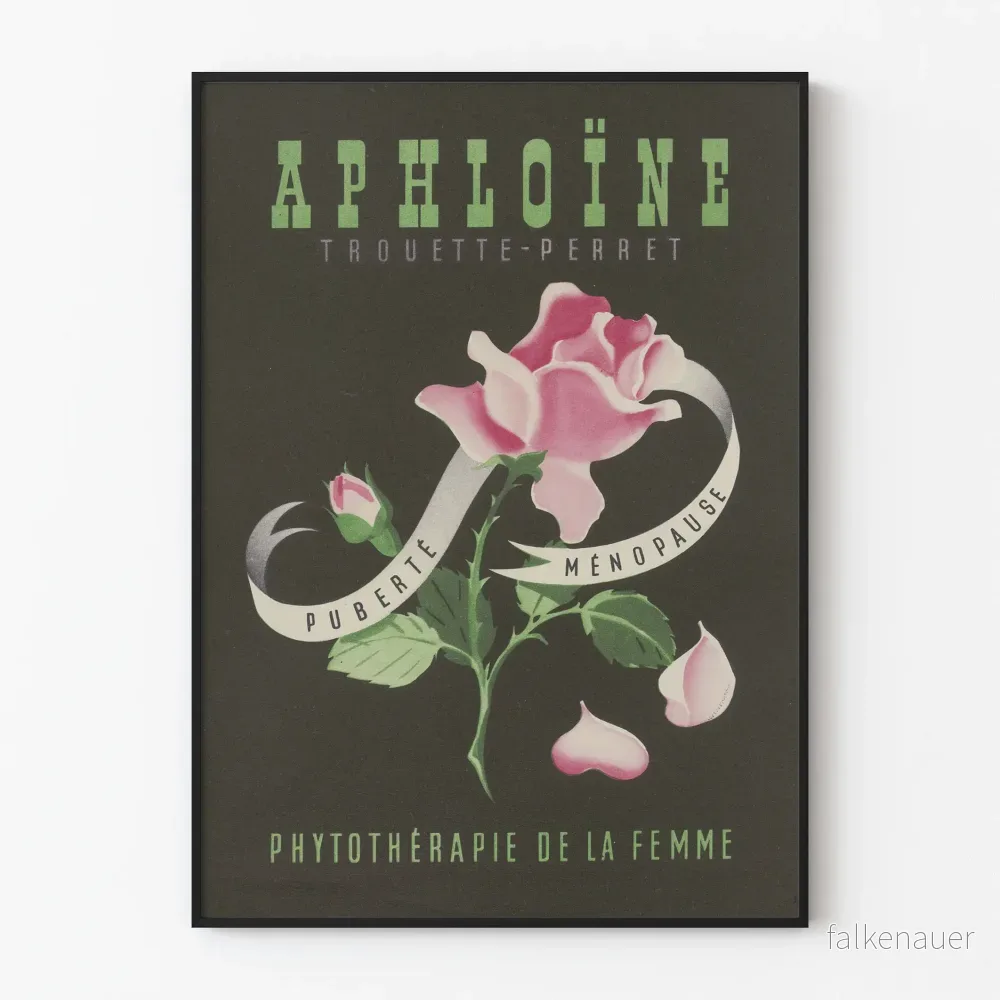 Vintageposter Aphloïne - Kvinnans växtbaserade behandling