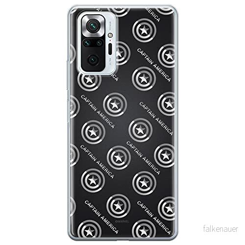 ERT GROUP mobiltelefonfodral för Xiaomi REDMI NOTE 10 PRO originalt och officiellt licensierat Marvel mönster Captain America 012 anpassad till formen på mobiltelefonen, fodral tillverkad av TPU plast 5903932814347