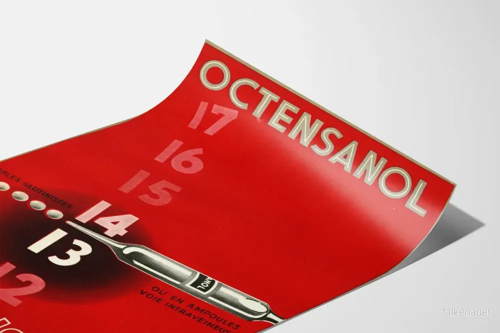 Vintageposter för Octensanol Hypotensiv Dekoration för Vägg - Bild 3