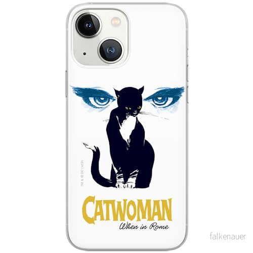 ERT GROUP mobiltelefonfodral för Iphone 13 MINI originalt och officiellt licensierat DC mönster Catwoman 007 Vit optimalt anpassad till formen på mobiltelefonen, fodral tillverkad av TPU plast 5903932880694