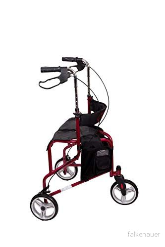 Antar AT51004 Aluminium Trehjuling Rollator 6 kg, Röd 5901571423517