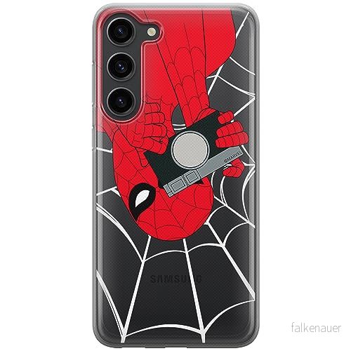 ERT GROUP mobiltelefonfodral för Samsung S23 PLUS originalt och officiellt licensierat Marvel mönster Spider Man 027 optimalt anpassad till formen på mobiltelefonen, gedeeltelijk transparant 5905795004088