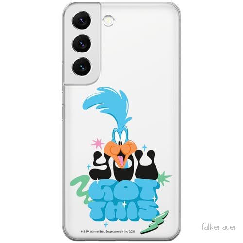 ERT GROUP mobiltelefonfodral för Samsung S22 PLUS originalt och officiellt licensierat Looney Tunes mönster Roadrunner 003 optimalt anpassad till formen på mobiltelefonen, gedeeltelijk transparant 5905795125868