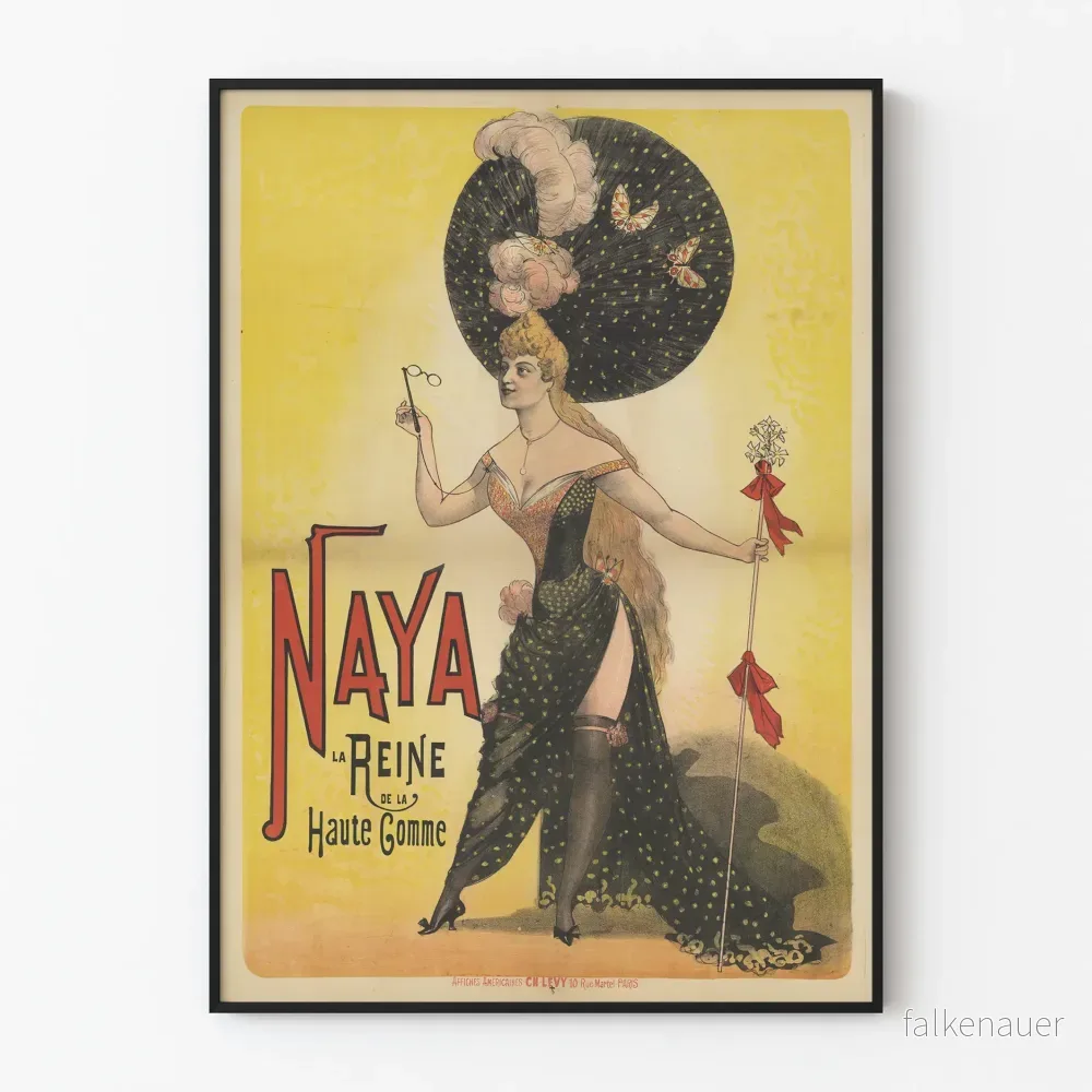 Vintageaffisch Naya, höjdpunktens drottning