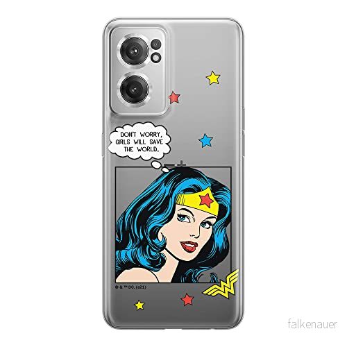 ERT GROUP mobiltelefonfodral för Oneplus NORD CE 2 originalt och officiellt licensierat DC mönster Wonder Woman 028 optimalt anpassad till formen på mobiltelefonen, gedeeltelijk transparant 5905511289935