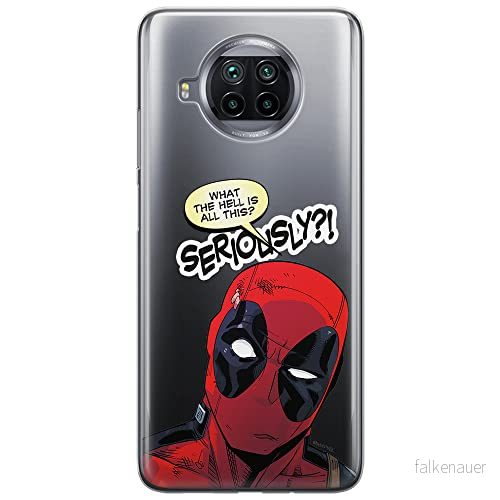 ERT GROUP mobiltelefonfodral för Xiaomi MI 10T LITE/REDMI NOTE 9 PRO 5G originalt och officiellt licensierat Marvel mönster Deadpool 010, gedeeltelijk transparant 5903537160368