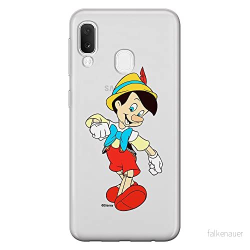 ERT GROUP mobiltelefonfodral för Samsung A20e originalt och officiellt licensierat Disney mönster Pinocchio 001 optimalt anpassad till formen på mobiltelefonen, gedeeltelijk transparant 5905131140081