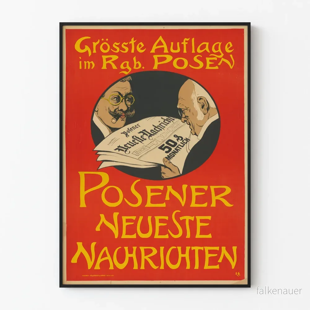 Vintageposter Posener Neueste Nachrichten väggdekoration