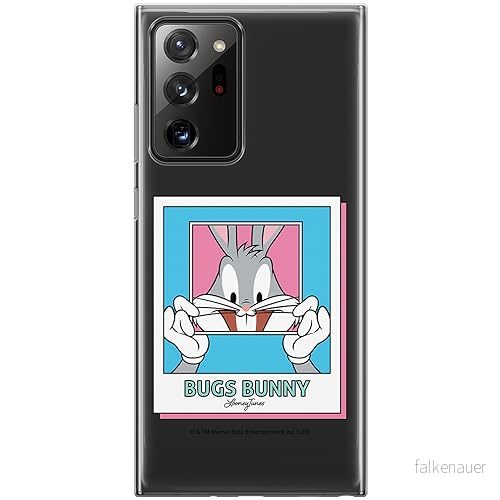 ERT GROUP mobiltelefonfodral för Samsung GALAXY NOTE 20 ULTRA originalt och officiellt licensierat Looney Tunes mönster Bugs 024 anpassad till formen på mobiltelefonen, gedeeltelijk transparant 5905795089696
